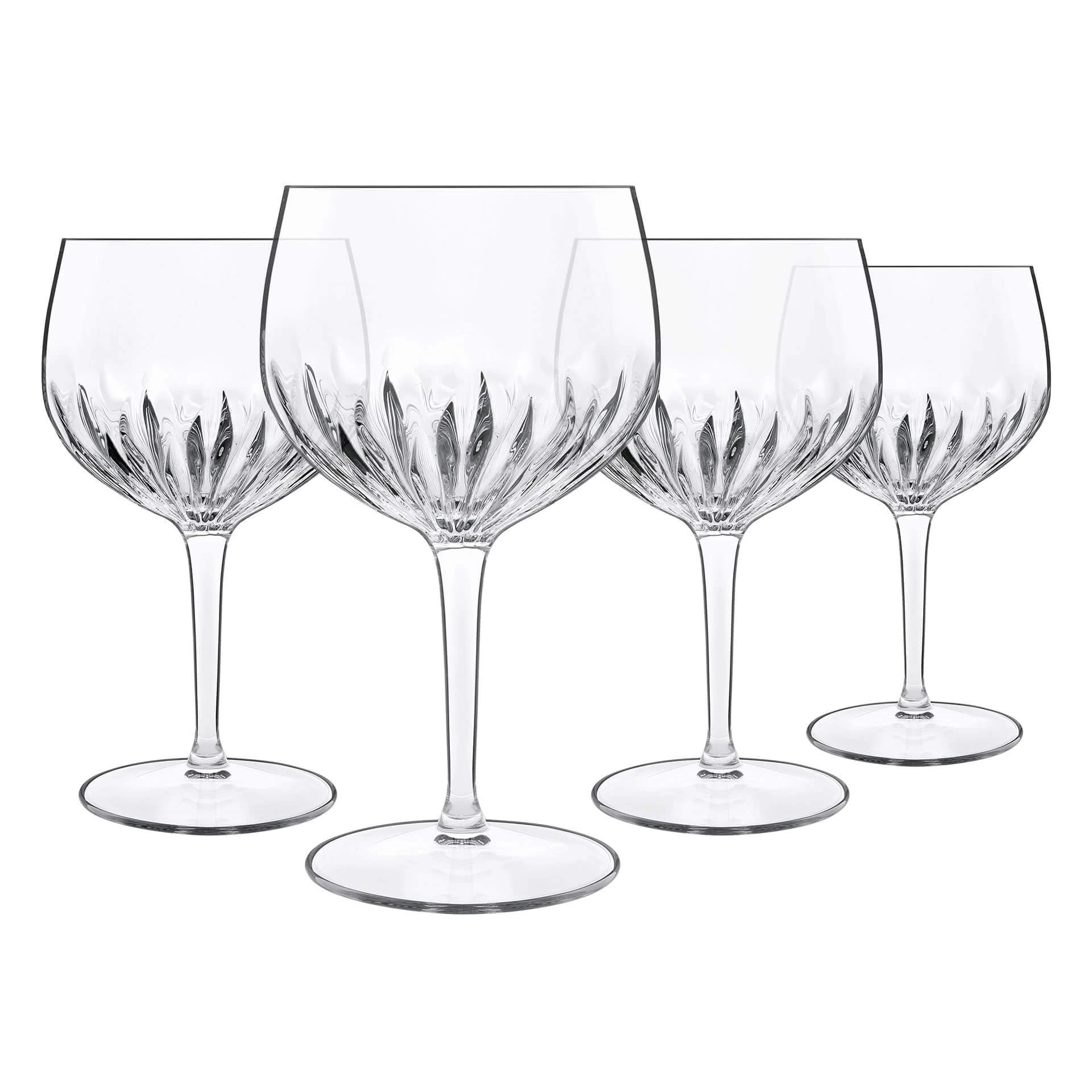 Luigi Bormioli Gin Glasses Set of 4 - Gin Glass Gift Set with 4 x 800ml Balloon Glasses & Gift Box, Ultra Clear Crystal & Durable Dishwasher Safe Glassware with Reinforced Stems, Made In Italy
