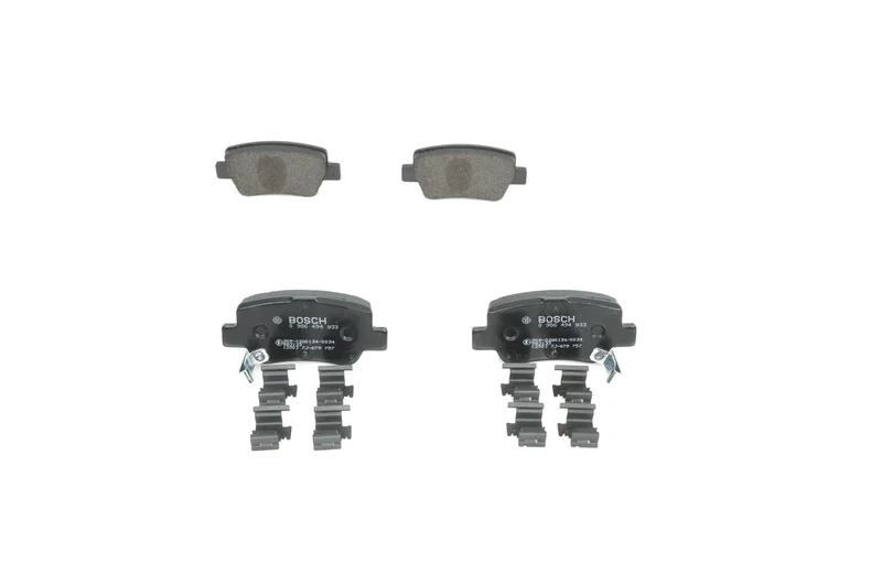 Bosch BP1922 - Brake Pads Car Rear Axle - Bosch Quality - Reduced Noise and Dust - ECE-R90 Certified - Copper-Free - 1 Set of 4 Pads - With Accessories