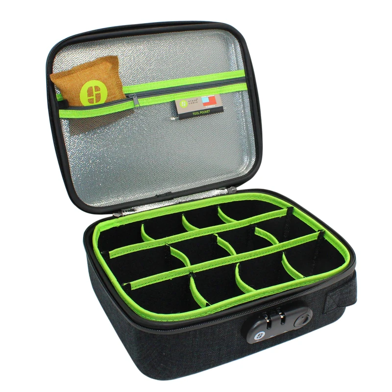 Stashlogix Silverton - Locking Stash Bag with Odor Control (Large, Black)