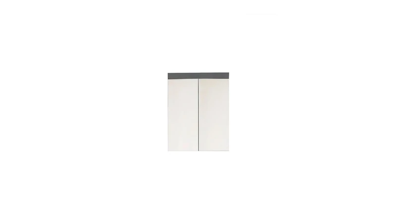 Trendteam smart living Bathroom Mirror Cabinet With Plenty of Storage Space, Amanda, Agave Gray Glossy, 60 x 77 x 17 cm