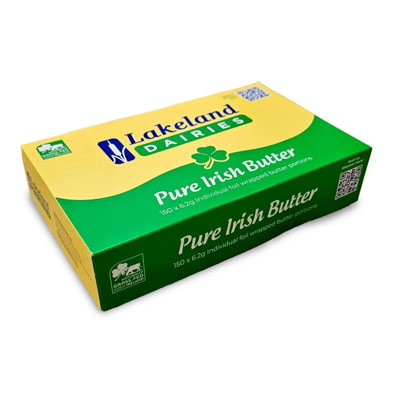 150 x Lakeland Irish Butter Individual Foil Wrapped Portions