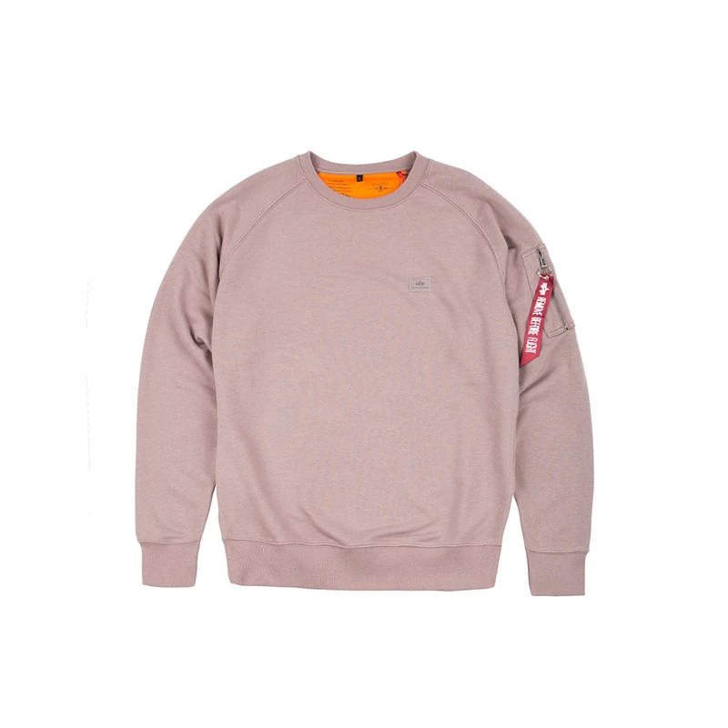 Alpha Industries Men's X-Fit Sweat Sweatshirt, Opaque, Mauve, XS