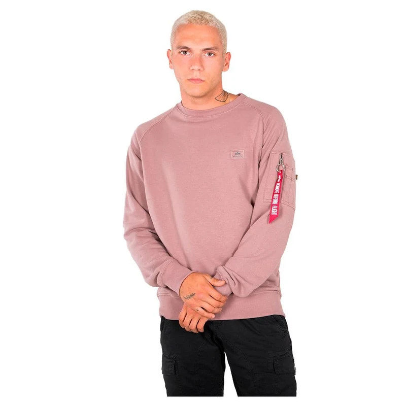ALPHA INDUSTRIES Men's X-Fit Sweat Sports Hoodie, Opaque, MAUVE, 4XL