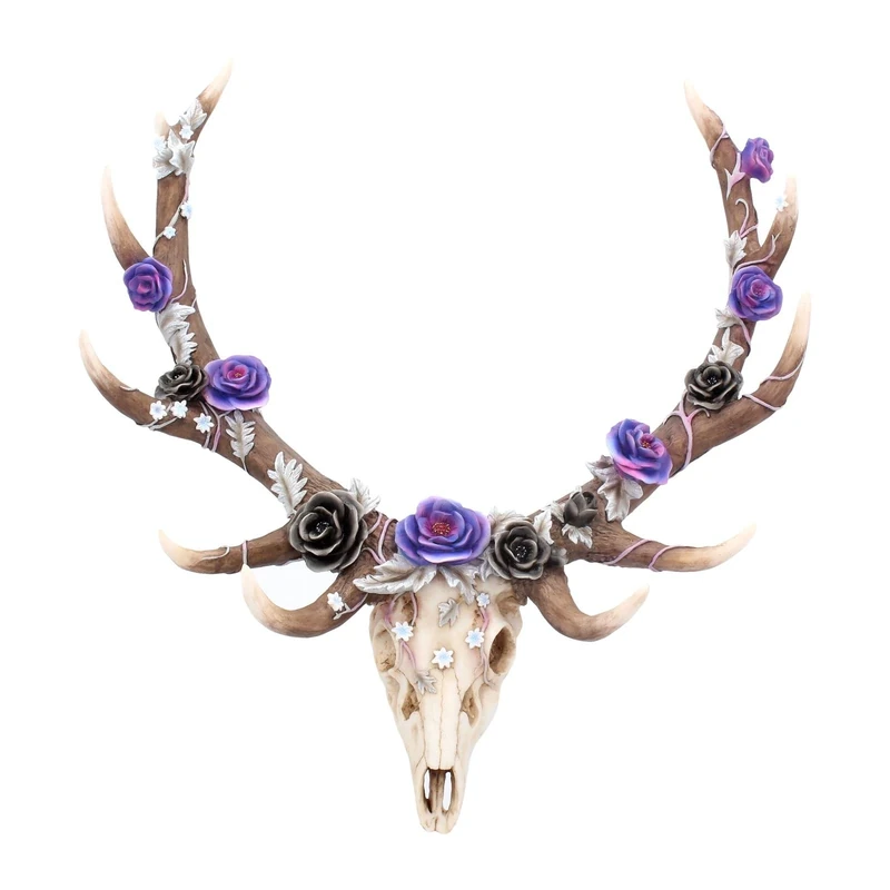 Nemesis Now Antlers of Eden Wall Plaque 45cm White, Polyresin