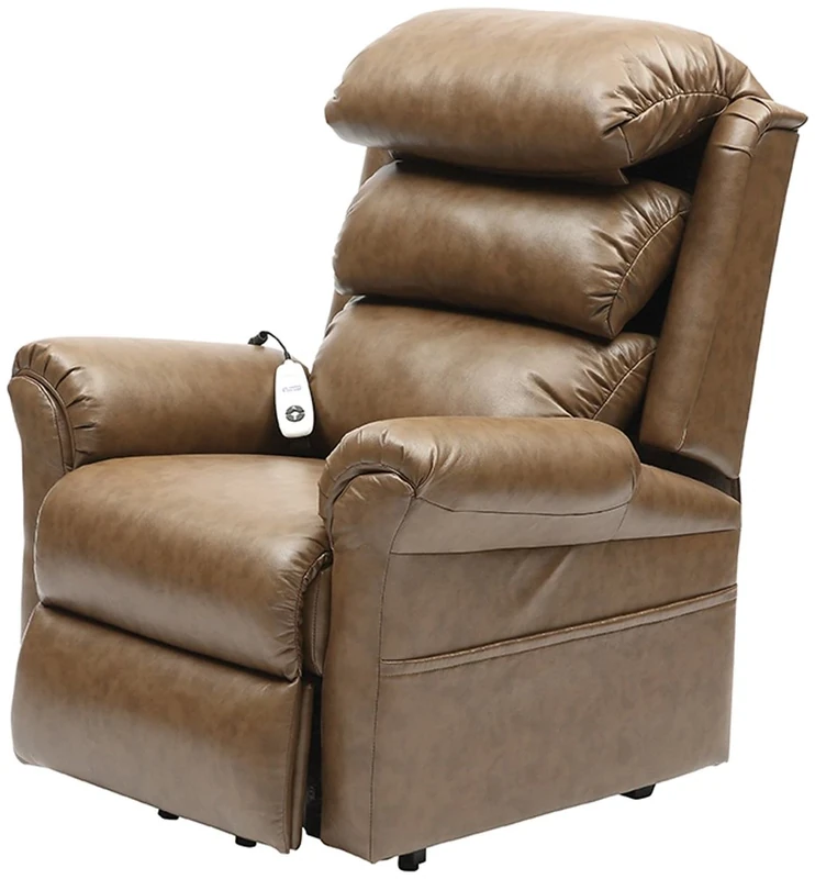 Aidapt Ecclesfield Riser and Recliner Electric Arm Chair With OKIN Motor for Safety, Easy to Work Remote Control and Hard Wearing Wipe Clean Material for Use in Lounge, Sitting Room and Bedrooms.
