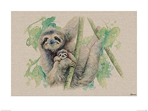 Jane Bannon (Live Life in The Sloth Lane 60 x 80cm Art Print