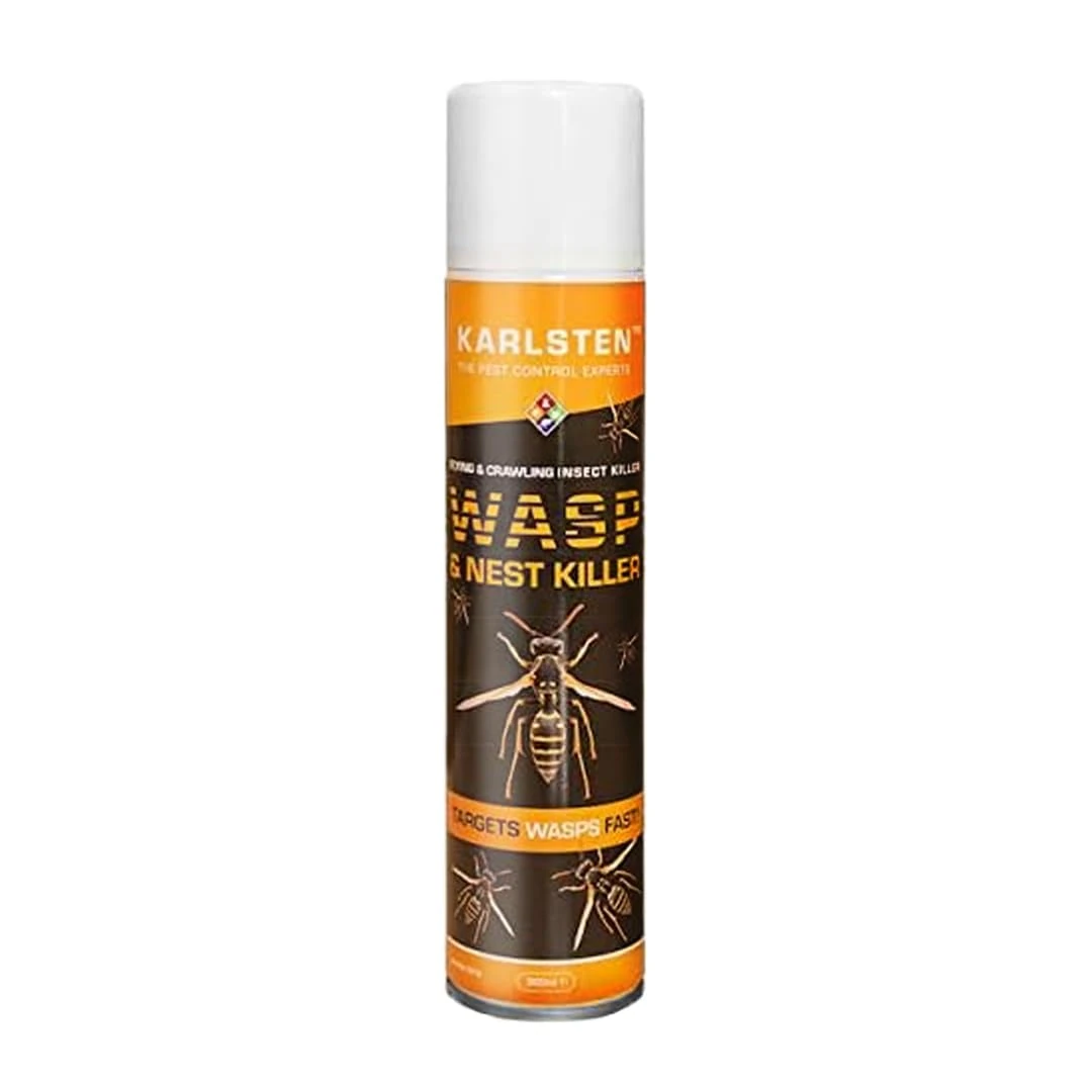 Karlsten Wasp & Nest Killer Spray | Maximum Strength, Fast-Acting Formula | Kills Wasps, Hornets & Nests Instantly | Long-Lasting Indoor & Outdoor Pest Control | 300ml