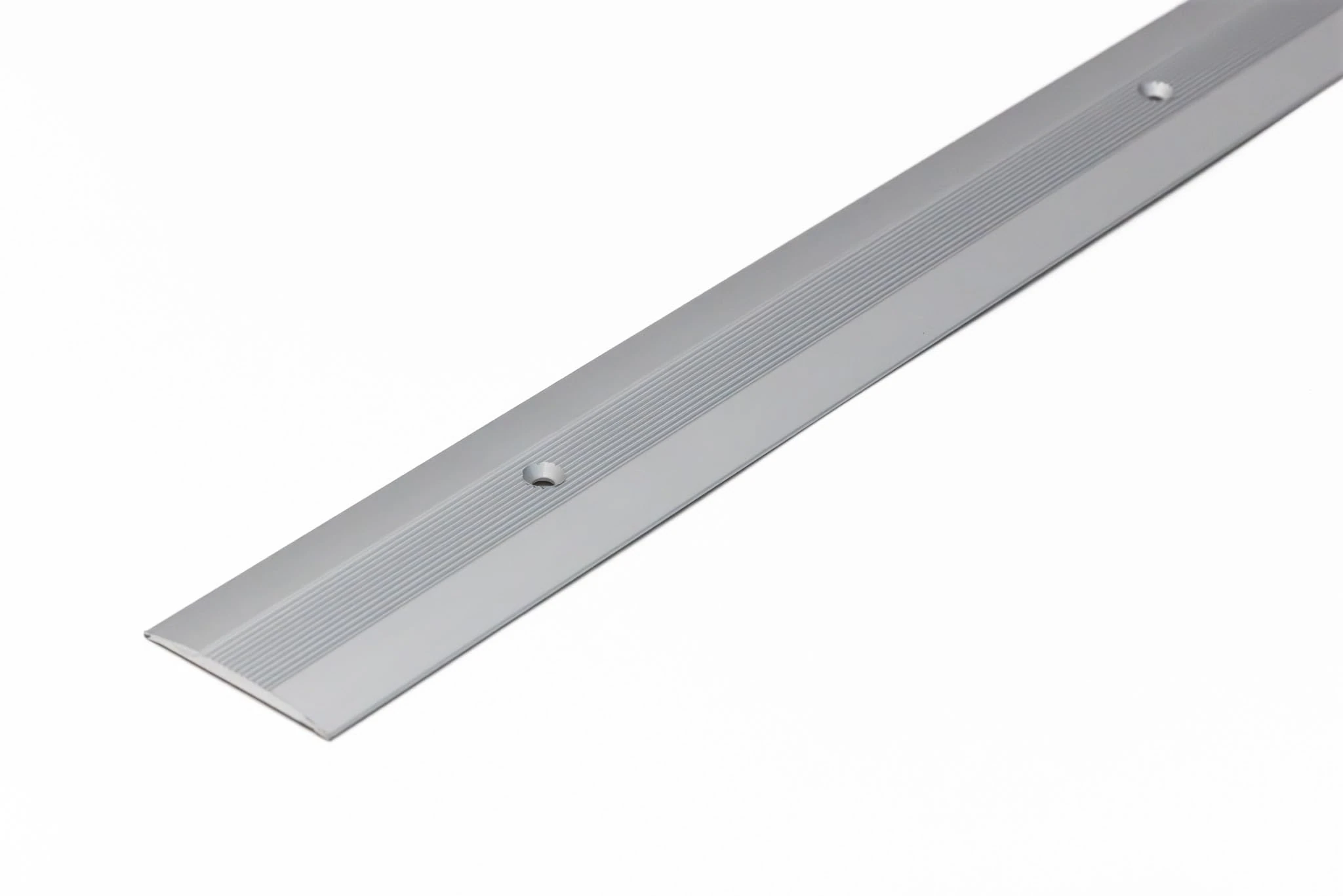 TMW Profiles Aluminium Floor Trim - Silver - 38mm – Grooved Door Threshold – Screw-Fix, 1m Long LPOR (Silver)