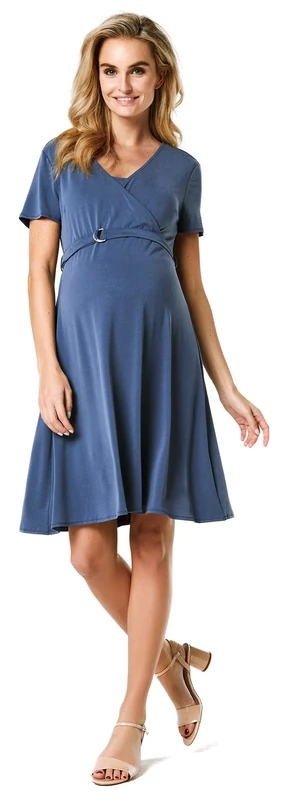 Noppies Women's Dress nurs ss Nicolette, Blue (Dark Denim P083), XL