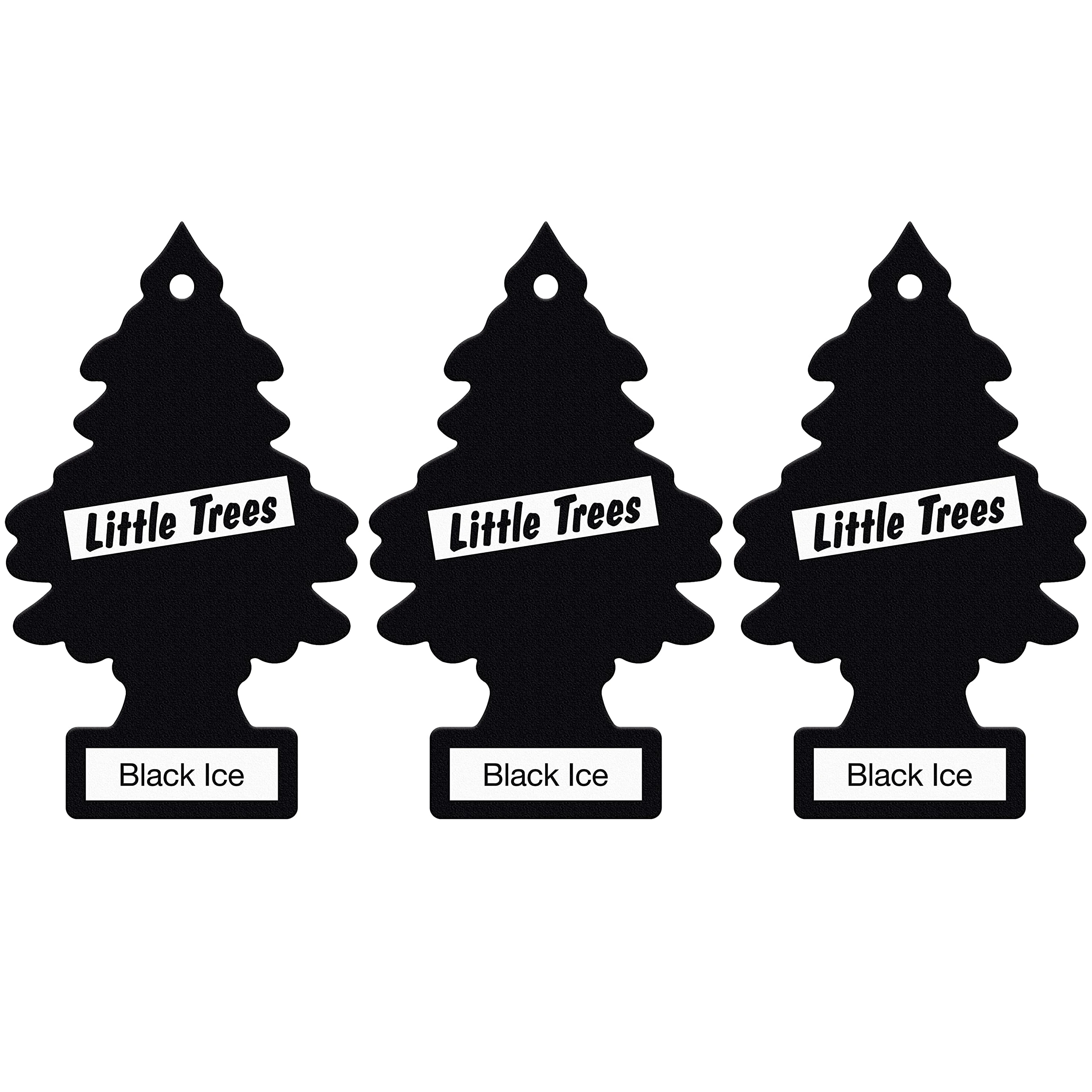 Little Trees Air Freshener Tree LTZ004 Black Ice Fragrance For Car Home Boat Caravan - Triple Pack