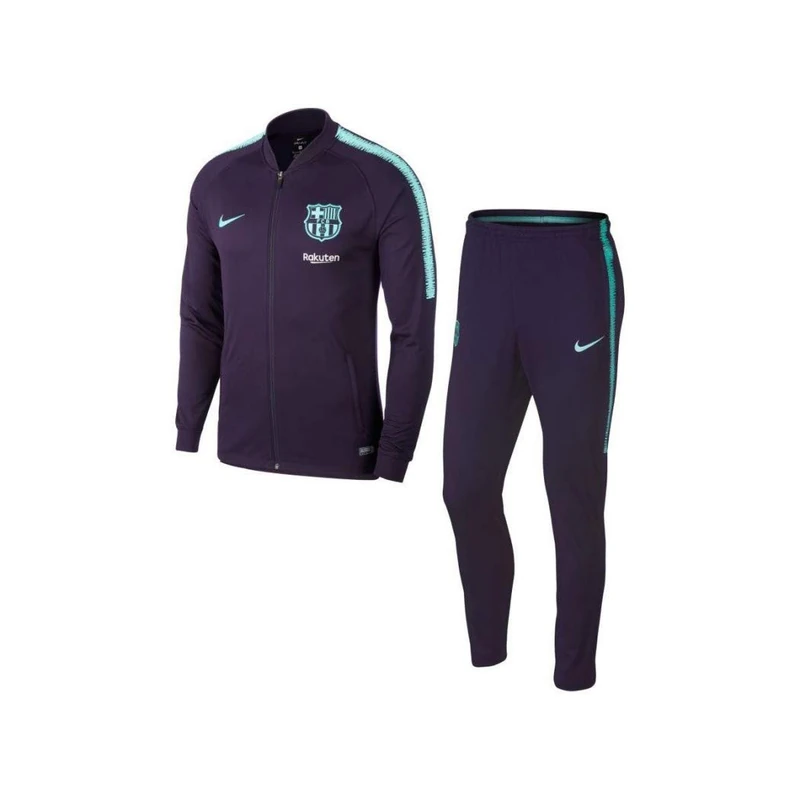 Nike 894341-525 FCB M NK Dry SQD TRK Suit K Tracksuit Men's Purple Dynasty/Hyper Turq/(Hyper Turq) (Front Spon-Plyr) Size M