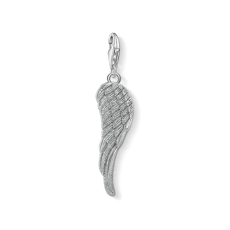 Thomas Sabo Women Charm Pendant Wing Charm Club 925 Sterling Silver 1707-637-21 - Image 1