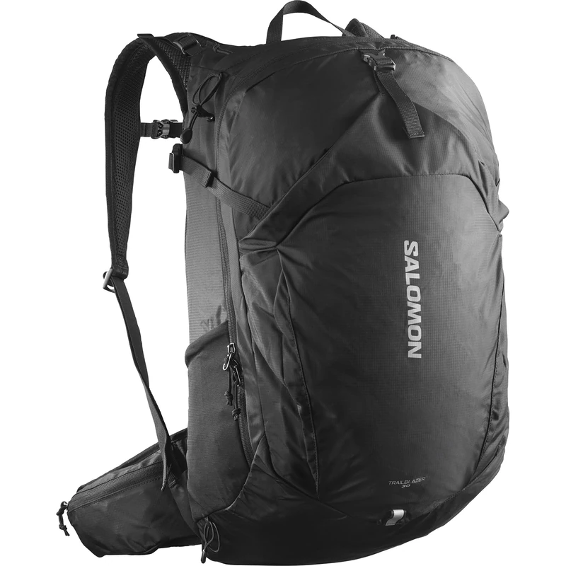 Salomon Trailblazer 30 Unisex Hiking Backpack, 30L Versatility, Easy to Use, and Comfort and Lightweight, Black
