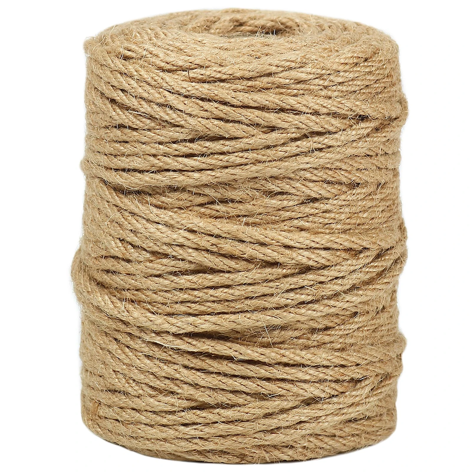tenn well 4mm Thick Jute Twine String, 165 Feet Natural Jute Garden Rope for Gardening, Cat Scratcher, Gift Wrapping and Crafts Decoration (Brown)