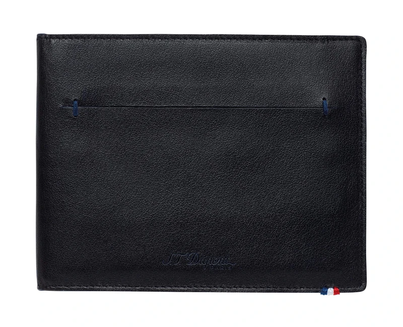 S.T. Dupont Line D Slim 7CC Holder - Black/Blue