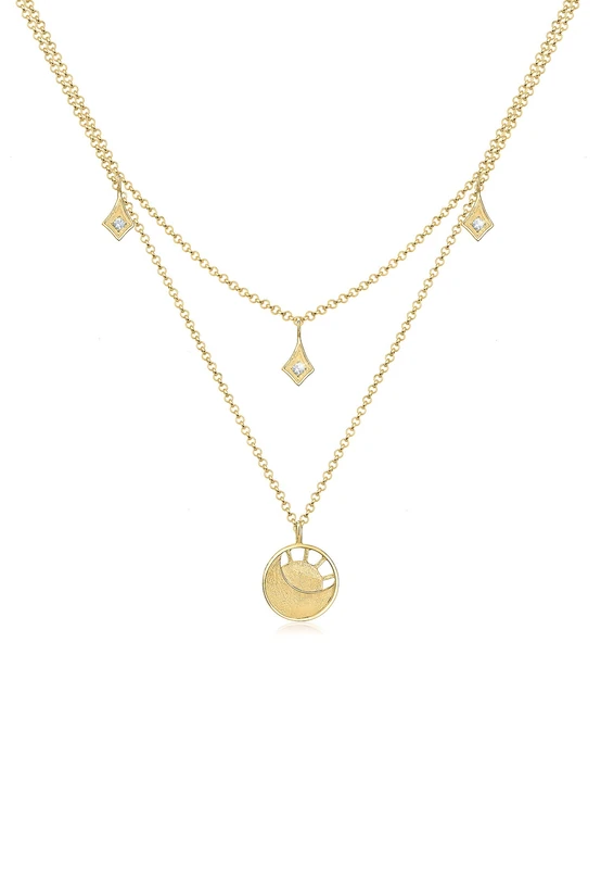 Elli Women's Gold Pendant Necklace 0104961818_40 - 40 cm length