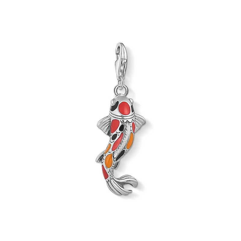 Thomas Sabo Women Charm Pendant Koi Charm Club 925 Sterling Silver 1702-664-7