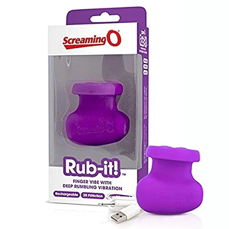 Screaming O Powerful True Silicone Waterproof Rechargeable Rub-It Vibrator, Purple