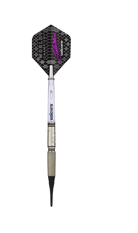 Unicorn Professional Darts 2019 Edition - Jelle Klaasen World Champion 90 Percent Tungsten Soft Tip Dart, Black/Purple, 20 g