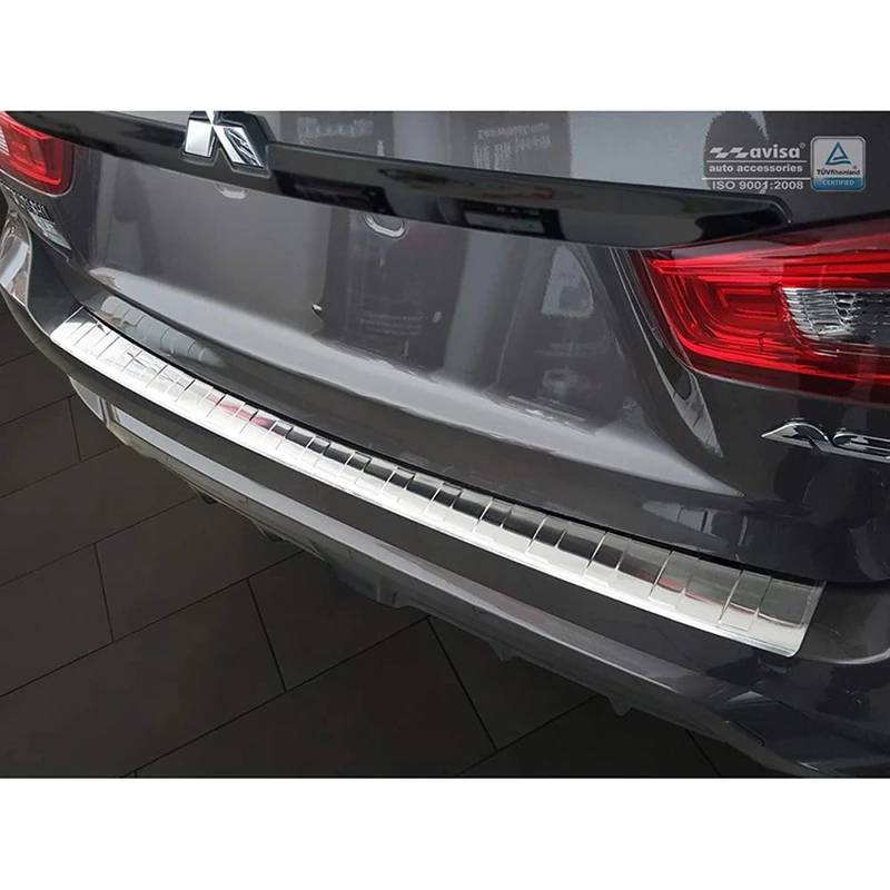 Avisa Stainless Steel Rear bumper protector compatible with Mitsubishi ASX 2017-2019 'Ribs'