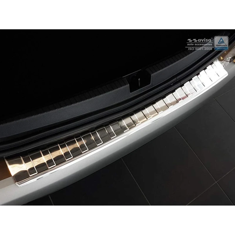 Avisa Stainless Steel Rear bumper protector compatible with Dacia Duster II 2018-2021 & FL 2021-2024 'Ribs'