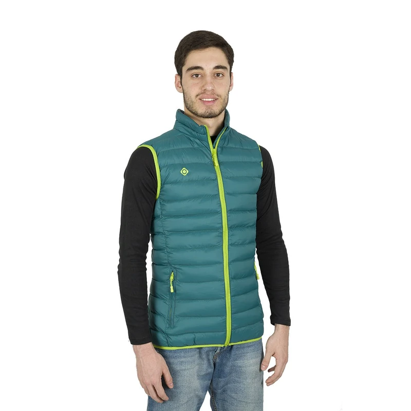 Izas NIS Men's Ultra Light Vest, mens, 8434076424767, Dark Aquamarine/Lime, M