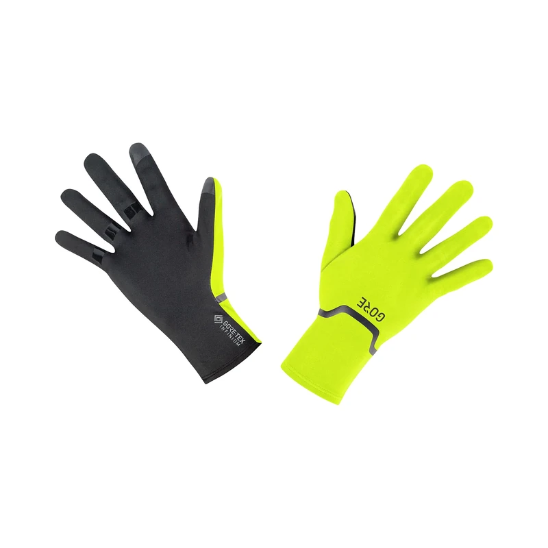 GOREWEAR M WINDSTOPPER Stretch Gloves, Neon Yellow / Black, 8