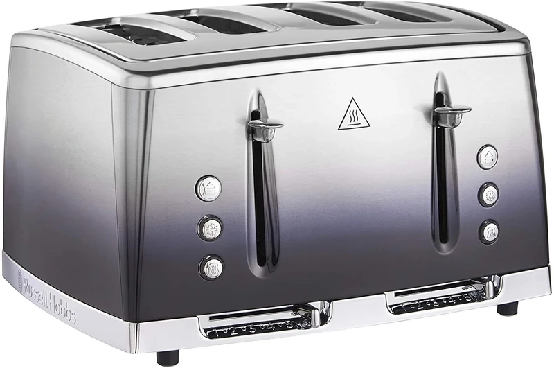 Russell Hobbs 4 Slice Eclipse Toaster with faster toasting technology (Independent slots, Lift & look, 6 Browning levels, Frozen/Cancel/Reheat with indicator lights, 850W, Midnight Blue) 25141
