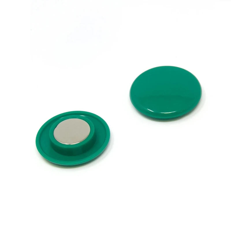 High Power Green Planning Office Magnet for Fridge, Whiteboard, Noticeboard, Filing Cabinet - 40mm dia x 11mm high - Pack of 60