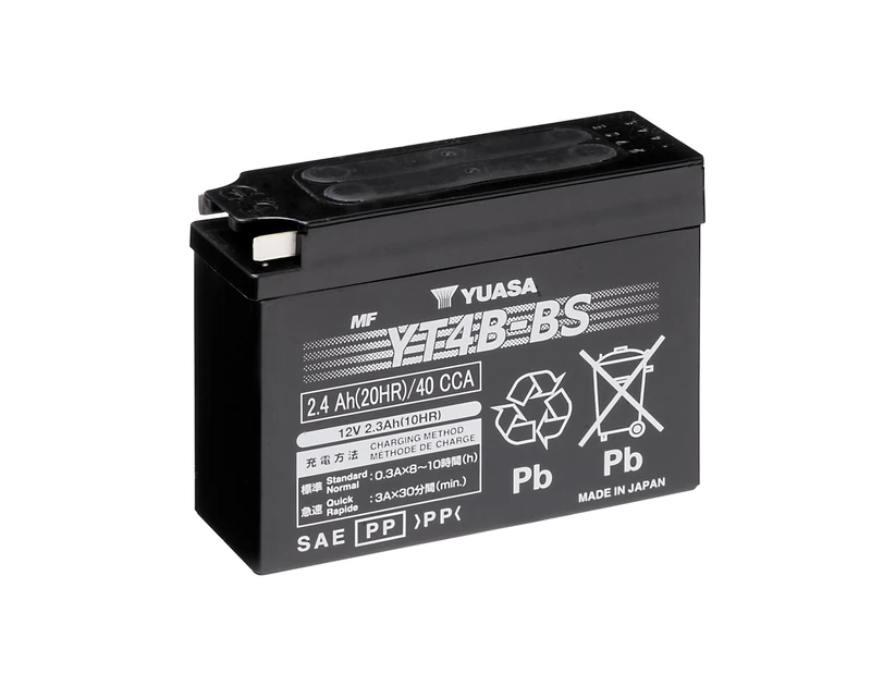 Yuasa YT4B 12V 40 CCA High Performance Maintenance Free AGM VRLA Motorbike Battery