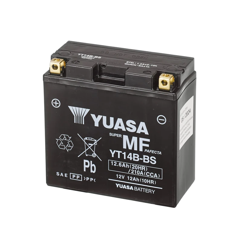 Yuasa YT14B 12V 210 CCA Powersport Maintenance Free AGM VRLA Motorbike Battery