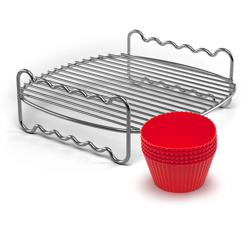 Set d'accessoires de cuisson pour Philips AirFryer - Grille double niveau, moules a muffin - PHILIPS - HD9904/01 - Image 1