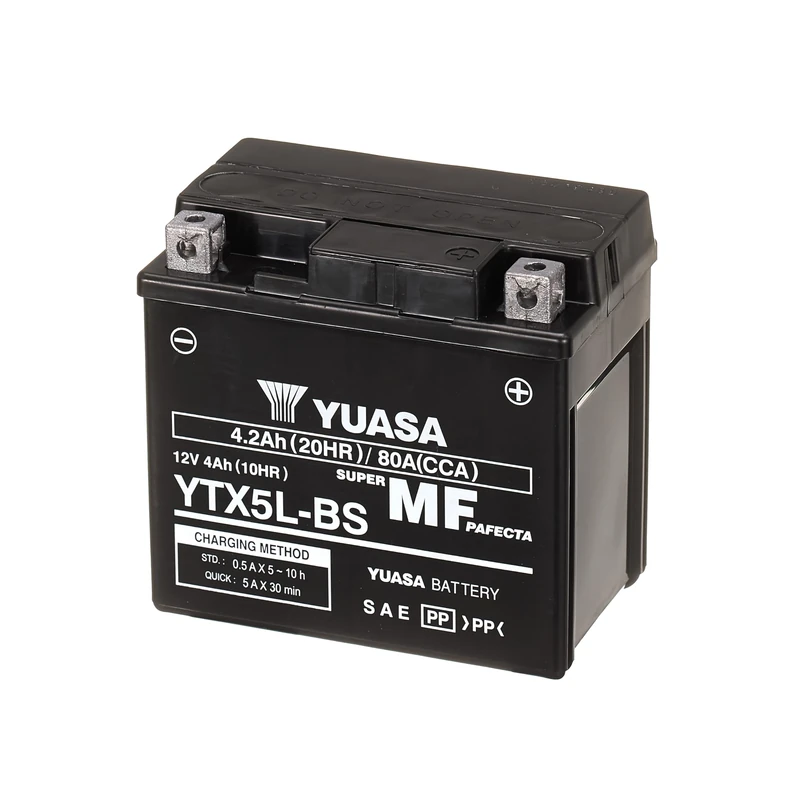 Yuasa YTX5L 12V 80 CCA Maintenance Free VRLA Motorbike Battery