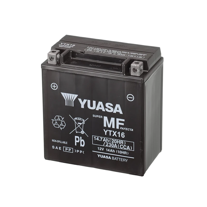 Yuasa YTX16-BS 12V 230 CCA Maintenance Free VRLA Motorbike Battery