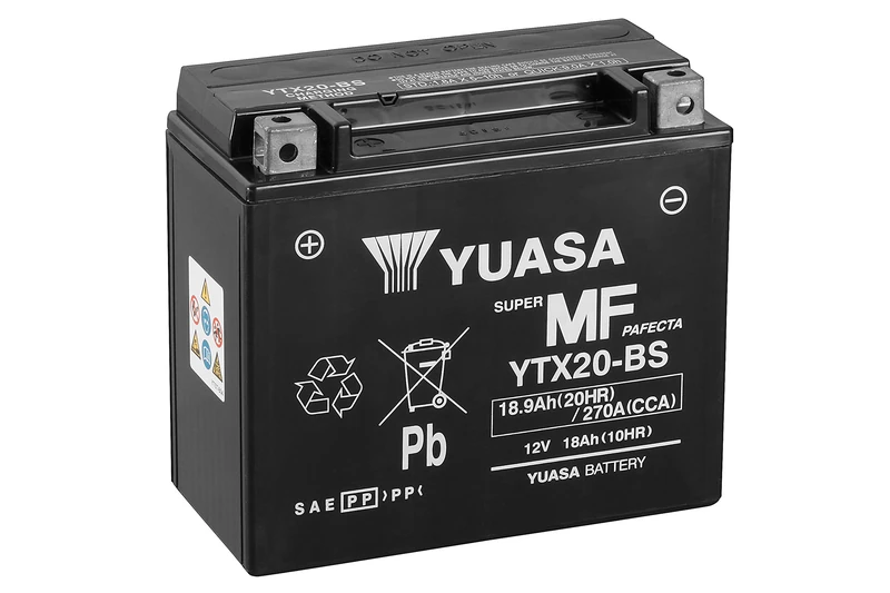 Yuasa YTX20-BS 12V 270 CCA Pre-Filled & Ready to Fit Maintenance Free VRLA Motorbike Battery