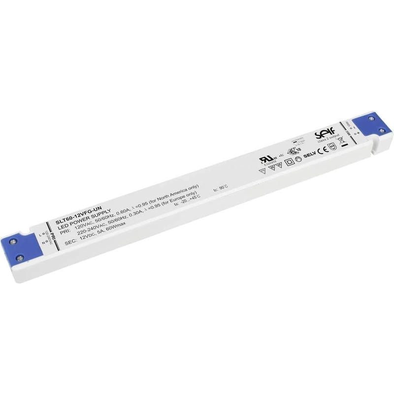 Self Electronics SLT60-24VFG-UN LED Driver Constant Voltage 60W 0-2.5A 24.0 V/DC Furniture Approval