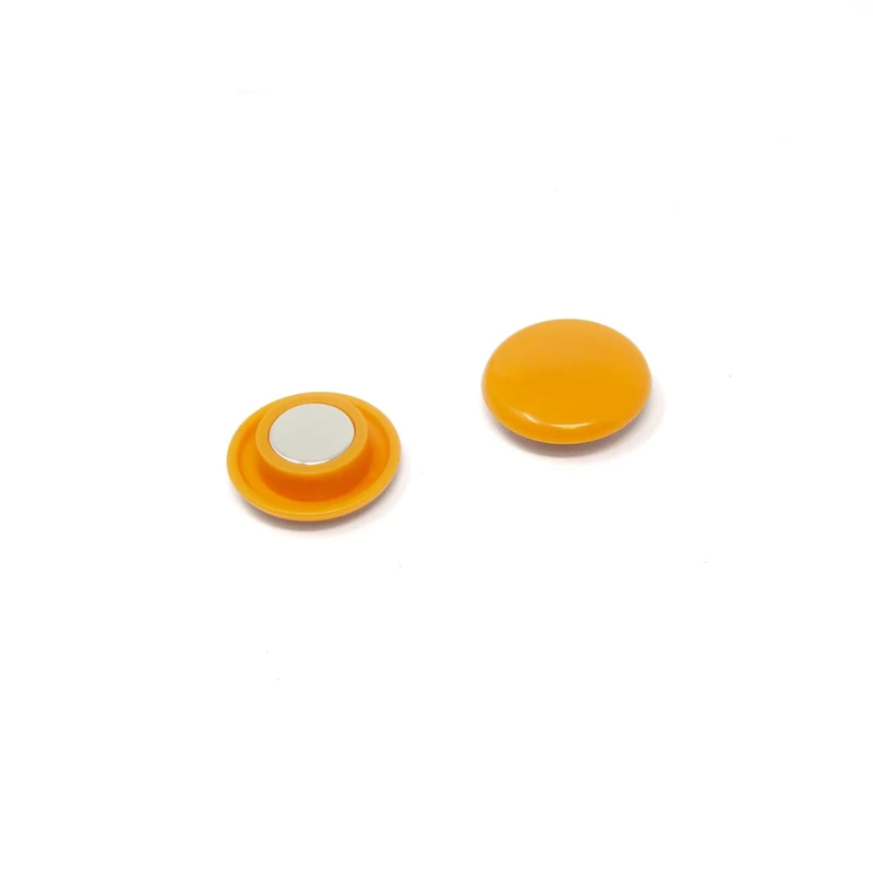 High Power Orange Planning Office Magnets for Fridge, Whiteboard, Noticeboard, Filing Cabinet - 30mm dia x 11mm high - Pack of 120