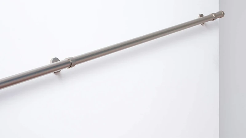 InCasa Handrails: Diameter 28 Millimetre, Length 570 Centimetre, Satin Steel Finish, Carrying Capacity 130 Kilogram-Complete, Stainless Steel, Grey, 570 cm