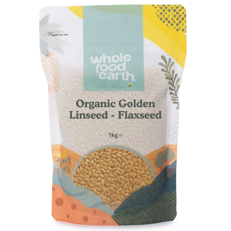 Wholefood Earth Organic Golden Linseed/Flaxseed – 1 kg