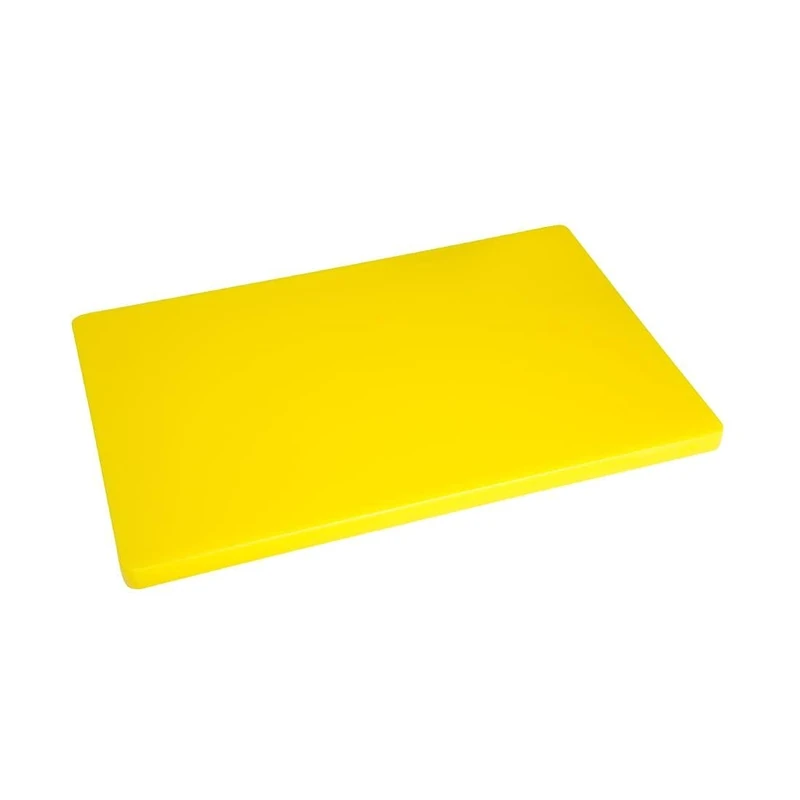 Hygiplas Thick Low Density Yellow Chopping Board Large 600x450x20mm - Colour Coded, Dishwasher Safe Cutting Board HC884
