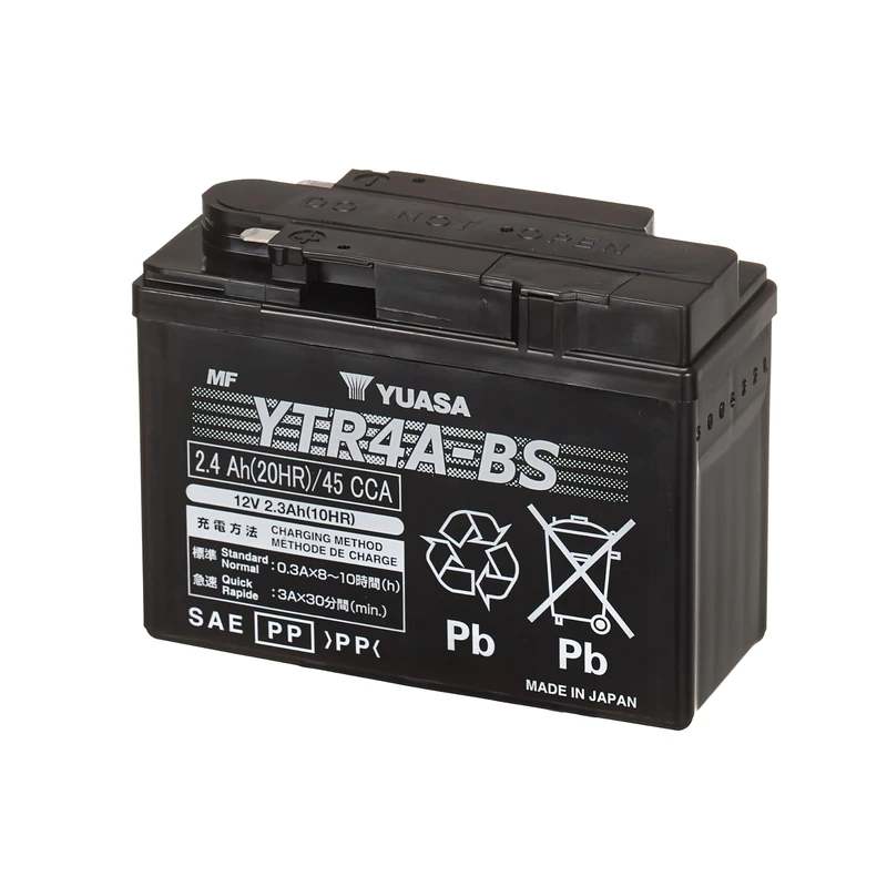 Yuasa YTR4A-BS 12V 45 CCA Pre-Filled & Ready to Fit Maintenance Free Motorbike AGM Battery