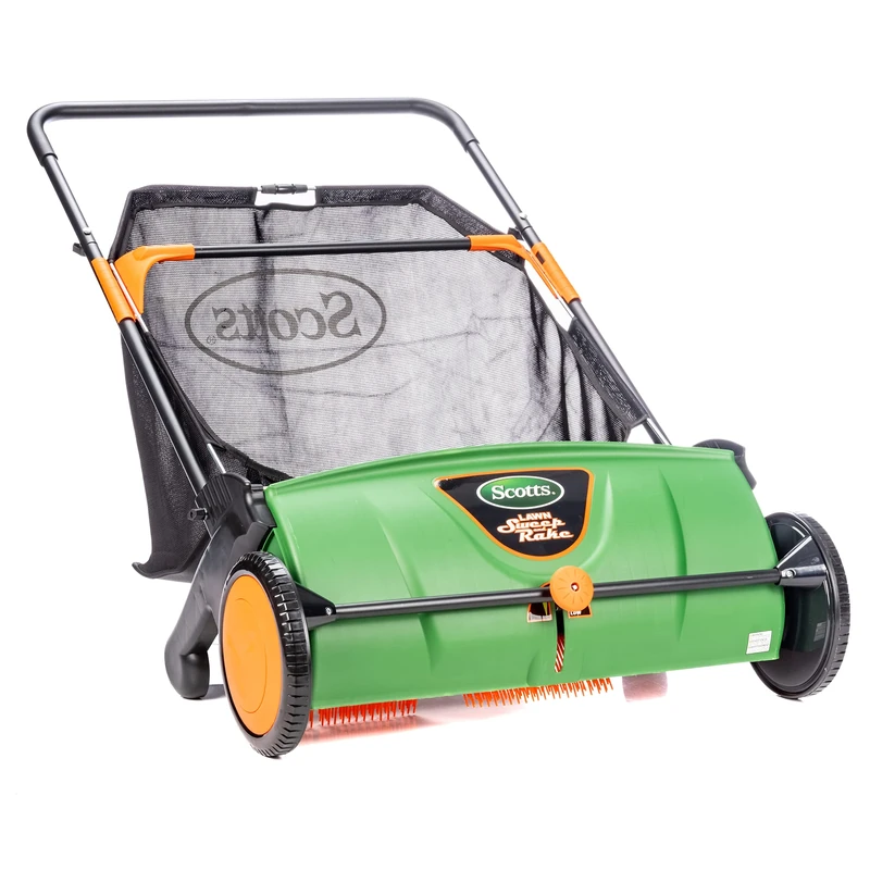 Scotts LSW70026S Push Lawn Sweeper, 26-Inch Sweeping Width, 3.6 Bushel Collection Bag