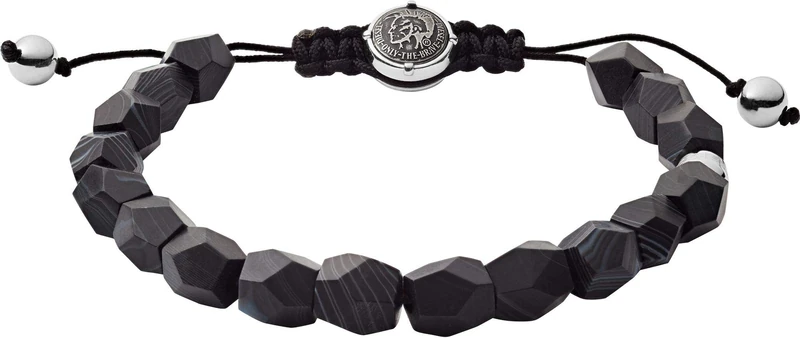 Diesel Bracelet for Men Beads, 16.5cm-25cm black Semi-Precious Bracelet, DX1134040
