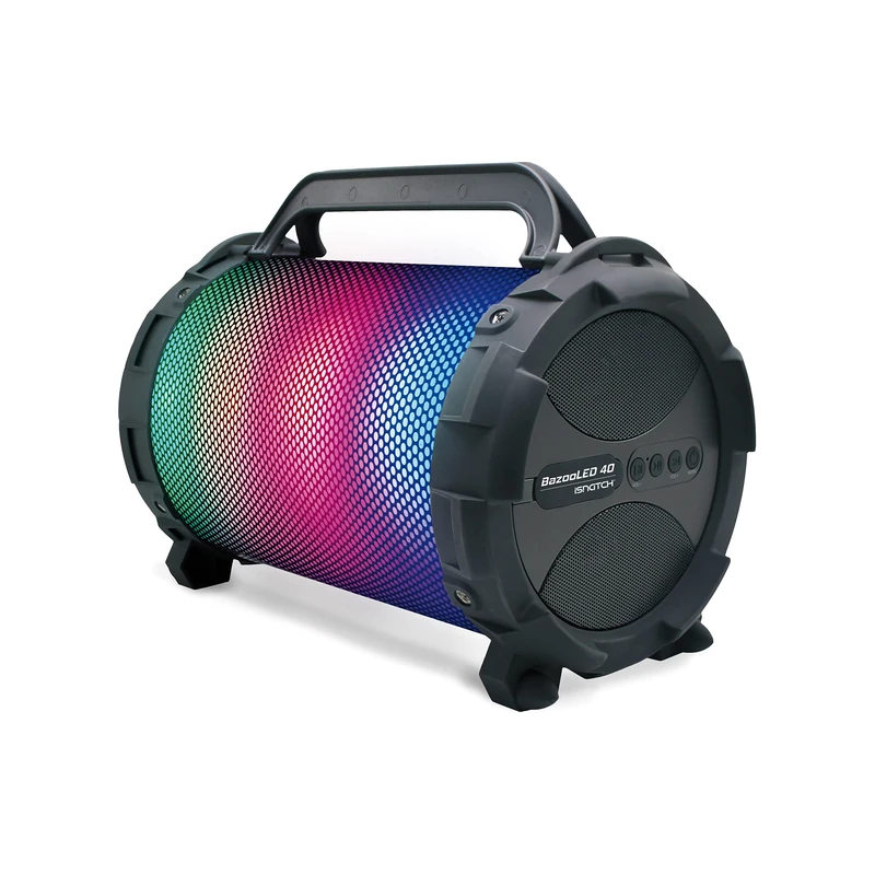 ISNATCH GBC BazooLED 40 Speaker with Bluetooth and LED Discolight Multi-Coloured