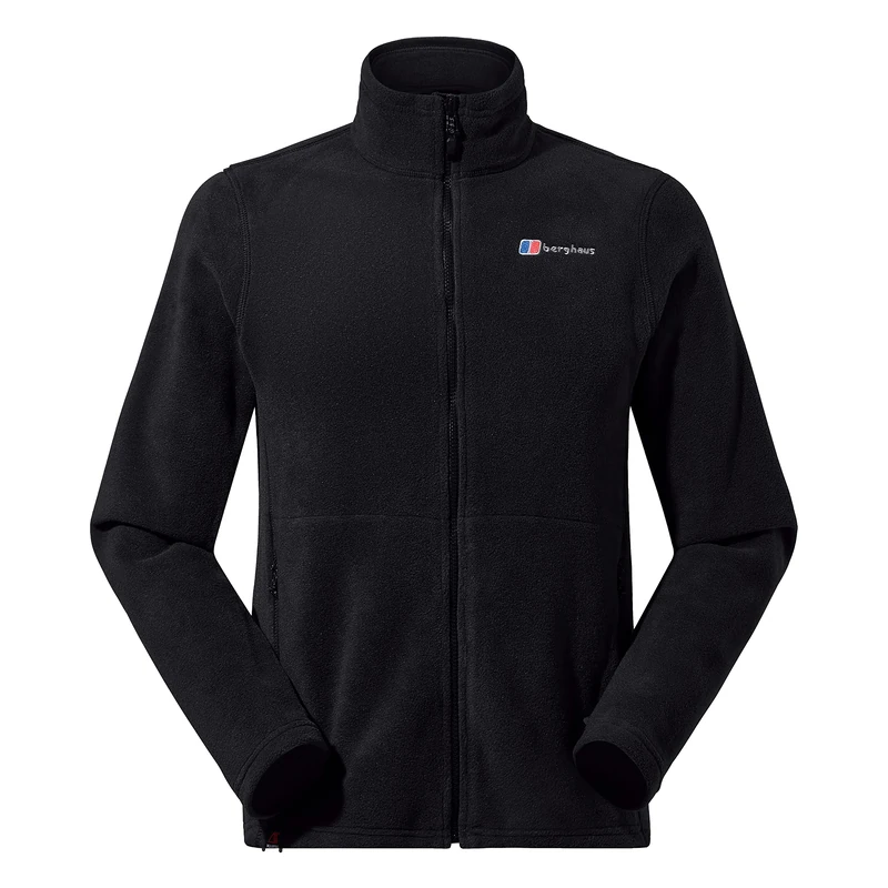 Berghaus Men's Prism Polartec Interactive Full Zip Fleece Jacket | Added Warmth | Smart Fit | Durable Design Fleece Full Zip, Black/Black, XS