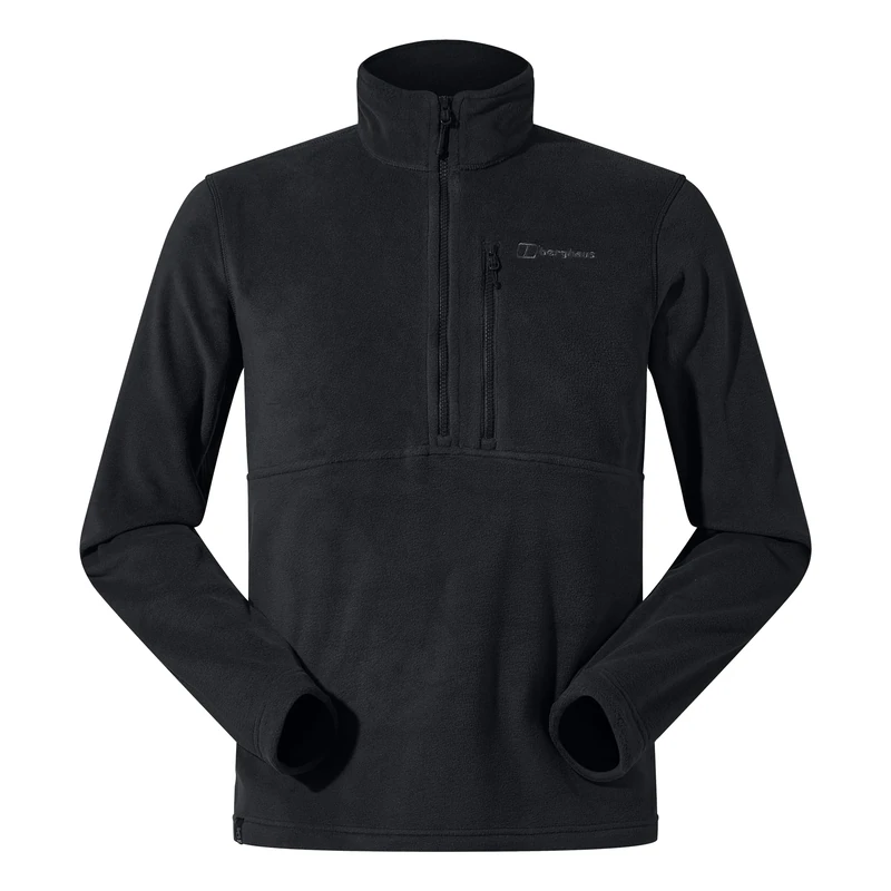 Berghaus Men's Prism Polartec Interactive Fleece Jacket | Added Warmth | Smart Fit | Durable Design, Black/Black, XXXL