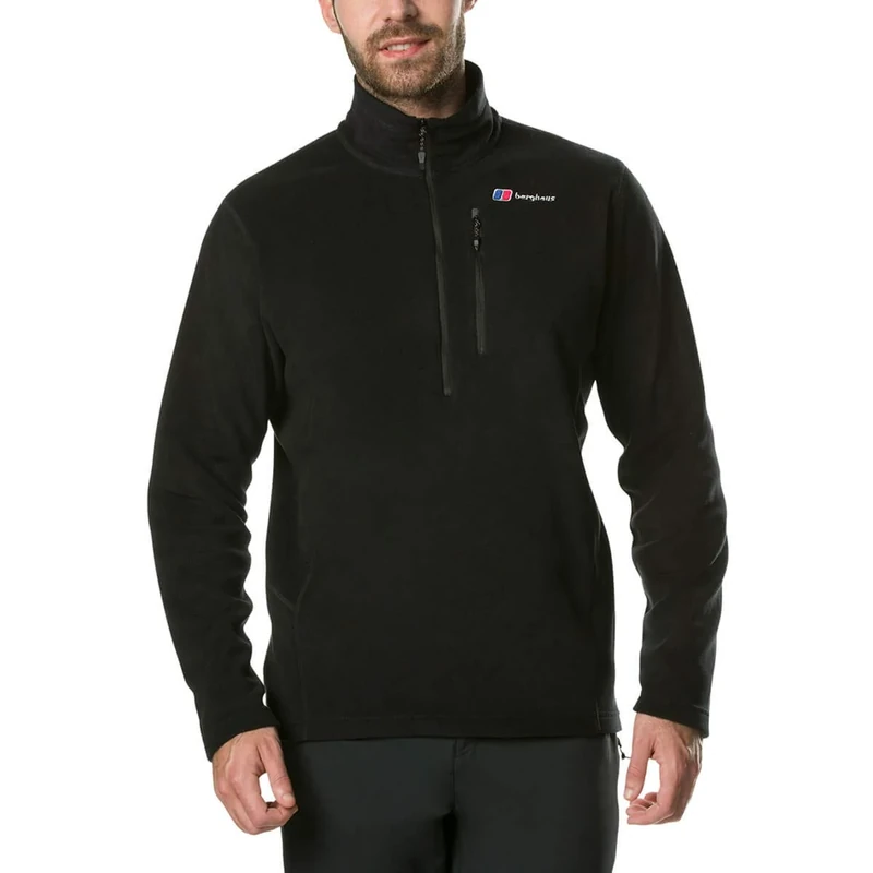 Berghaus Men's Prism Micro Polartec Fleece Jacket | Added Warmth | Extra Comfortable, Black/Black, XXL