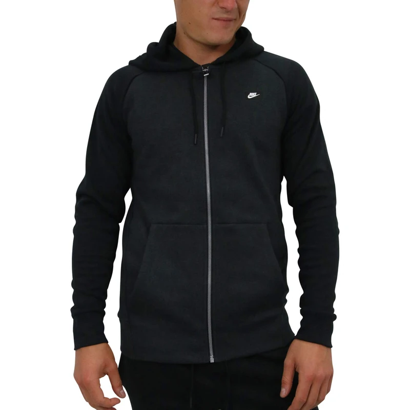 Nike Men Full Zip Optic Hoodie - Black/Heather/Black, 2X-Large