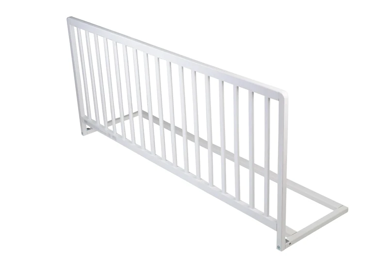 Safetots Extra Wide Extra Tall Wooden Bed Guard, White, 60cm High x 140cm Wide, Toddler Bedrail for Safety, Secure Child Bed Rail, Pre-Assembled, Easy Installation