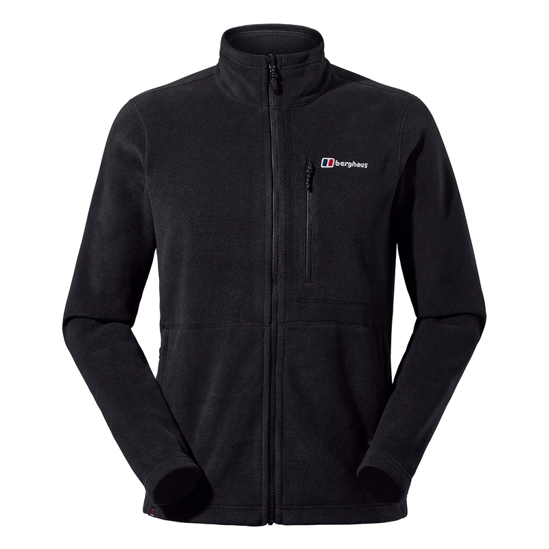 Berghaus Men's Activity Polartec Thermal Pro Interactive Fleece Jacket | Extra Warmth | Breathable | Soft Feel, Black/Black, XS